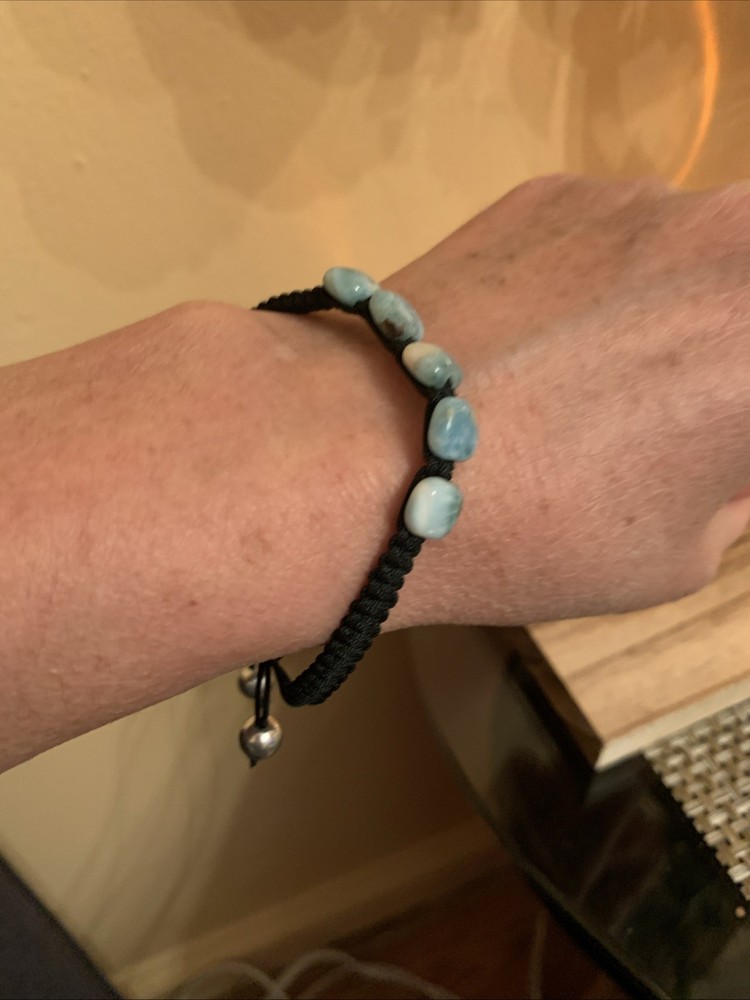 Larimar adjustable handmade braclete