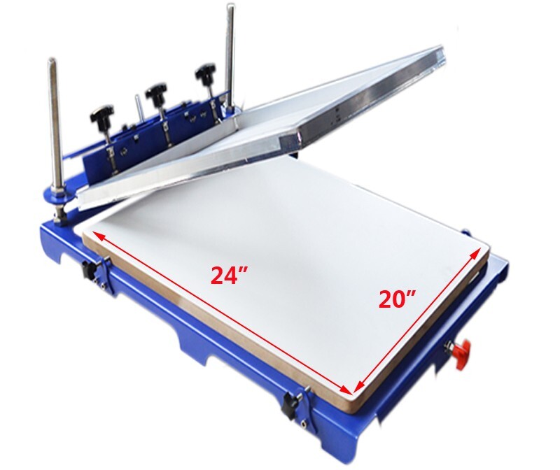 Easy Clean Micro Adjustable Screen Printing Machine with20 "x 24" Pallet No Rust