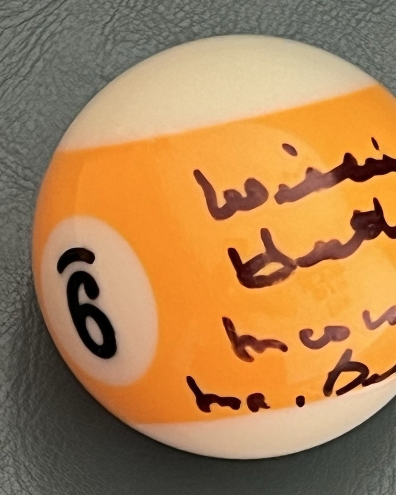 Willie Mosconi Signed #9 Ball With Multiple Inscriptions JSA!!