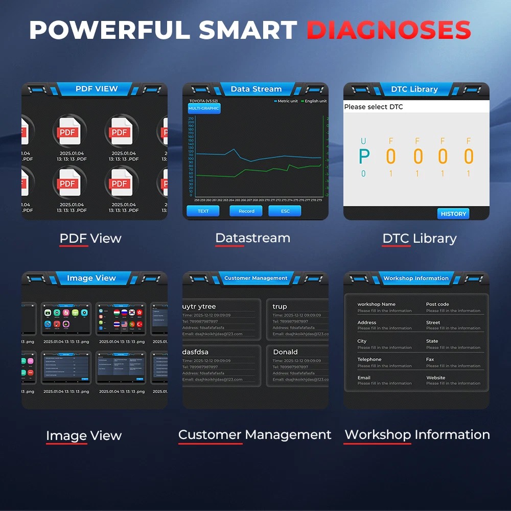 BOSSCOMM iTouch 880 OBD2 Scanner Full System Car Diagnostic Tool EPB Resets
