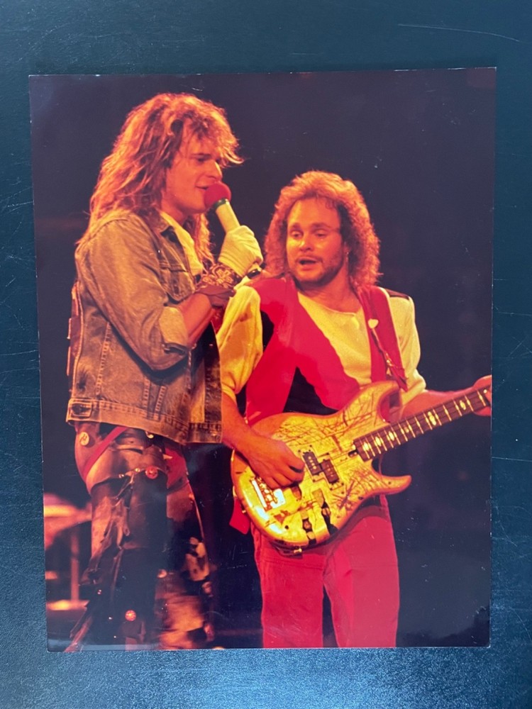 Rare VAN HALEN  1984 Tour Original Large Photo David Lee Roth Michael Anthony