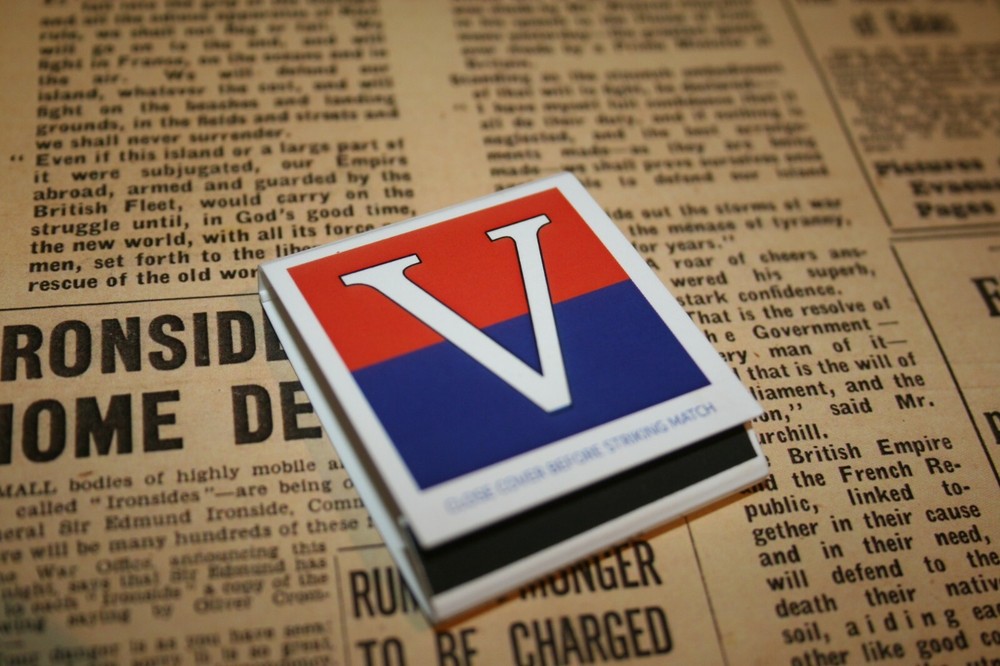 V for Victory Matchbook - Useable reenactor item with real matches