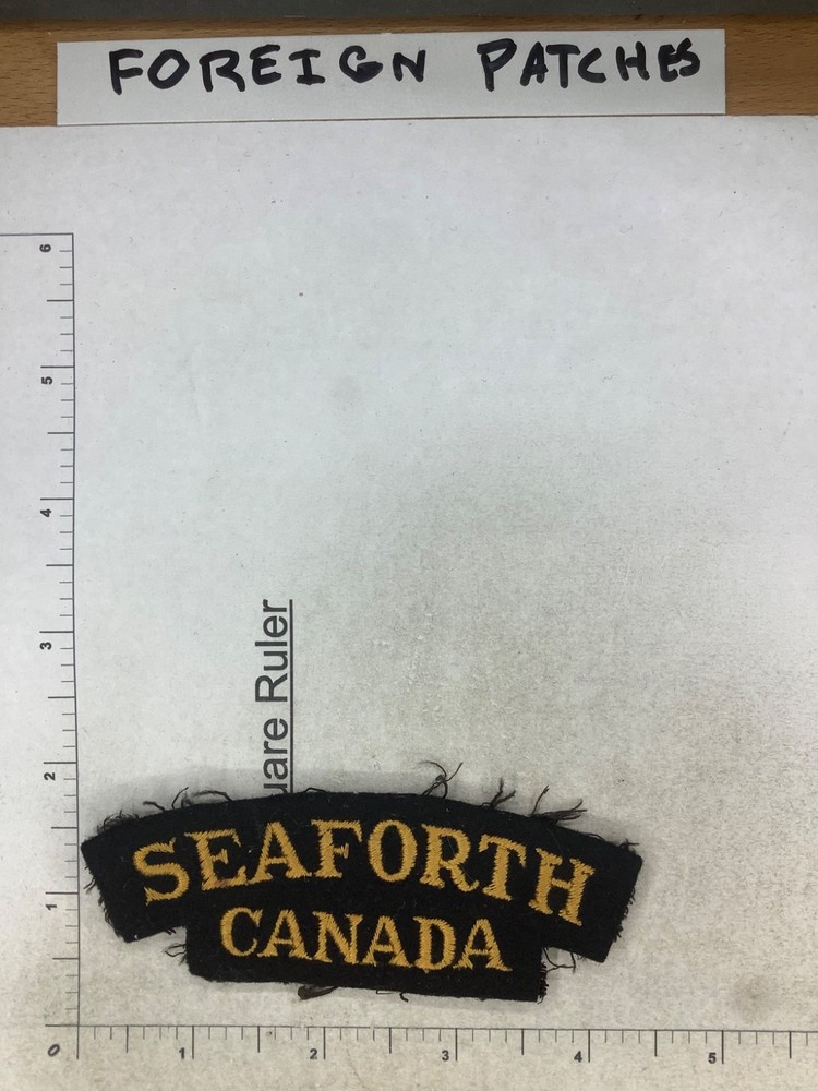 VINTAGE SEAFORTH CANADA SCROLL PATCH
