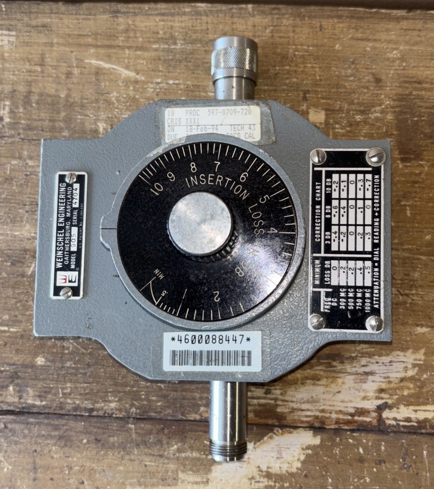 Weinschel Engineering Model 905 Dial Attenuator Untested