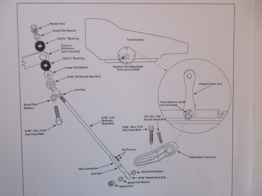 FORD COLUMN SHIFT LINKAGE KIT C4 C6 #5752