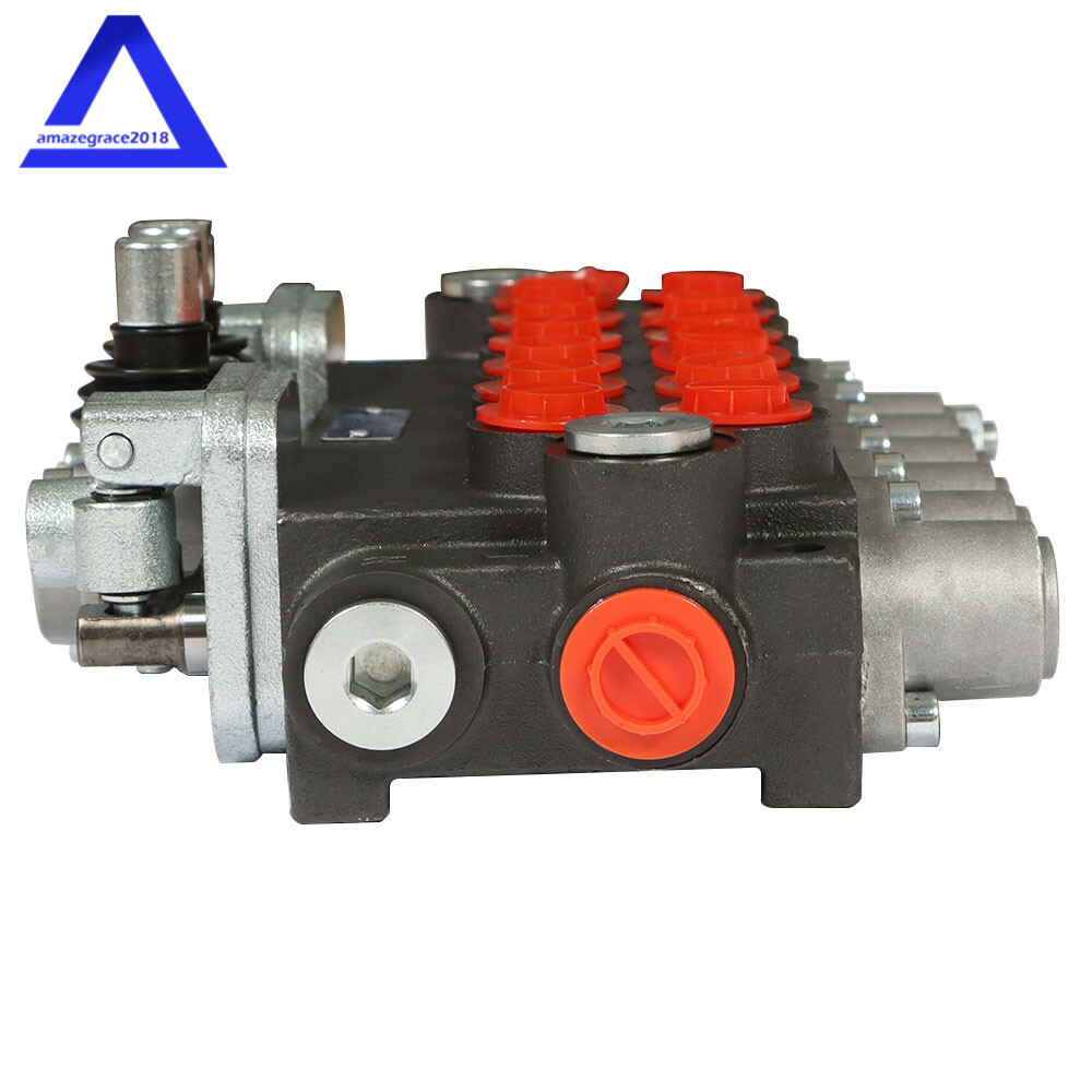 11 GPM Hydraulic Backhoe Directional Control Valve w/ 2 Joysticks,6 Spool,