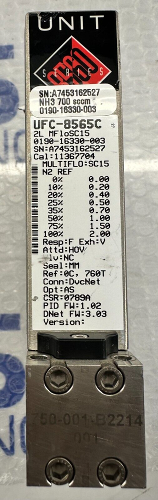 Celerity Unit UFC-8565C NH3 700 SCCM Mass Flow Controller MFC