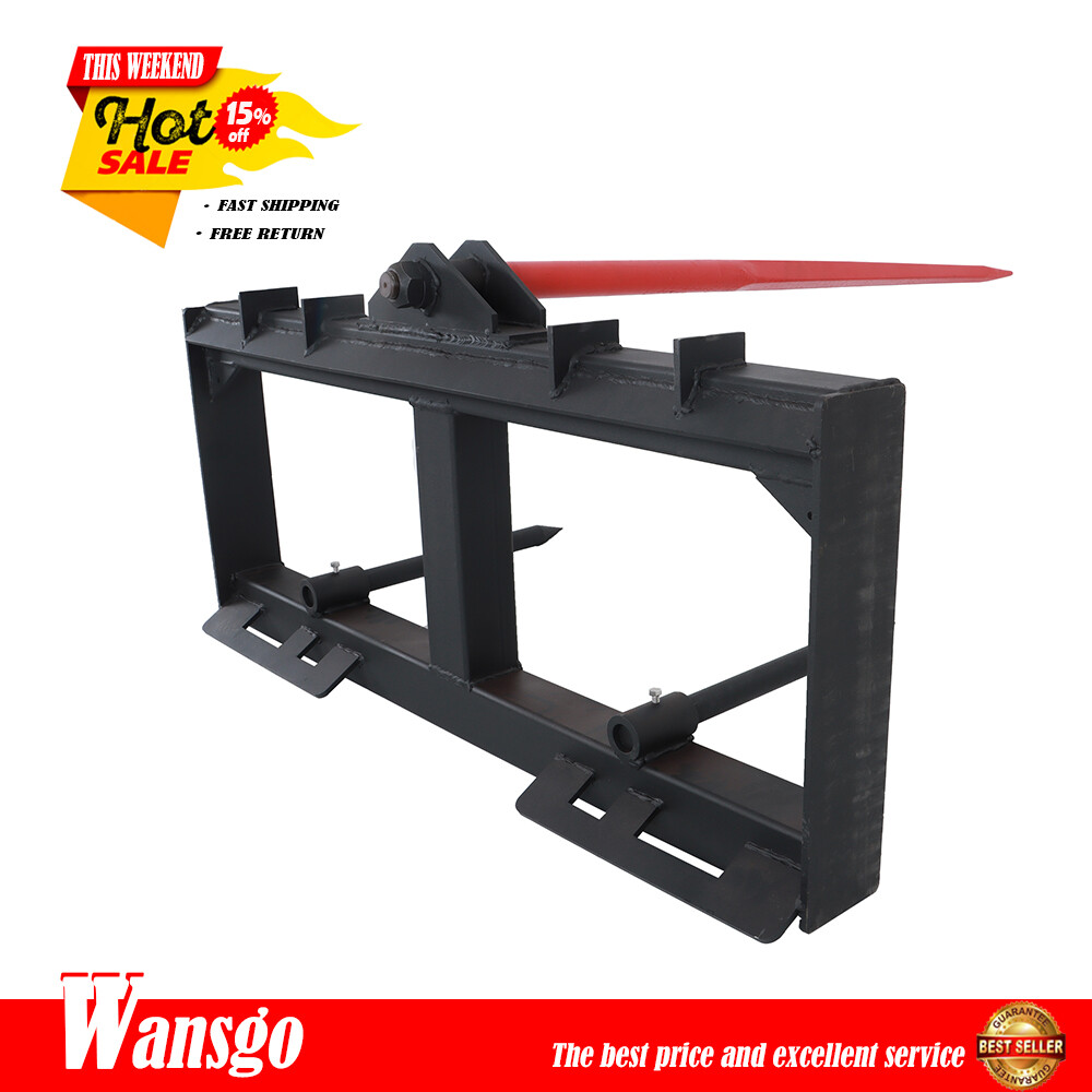 49" Tractor Hay Spear Sleeve Quick Attach Skid Steer Loader