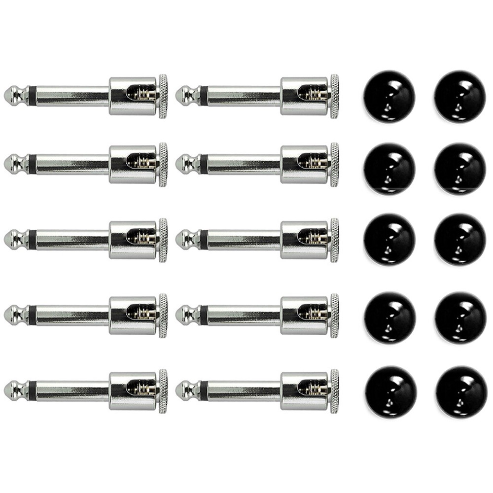 10 Pack | George L's .155 Right Angle Plug & Jacket Black Kit