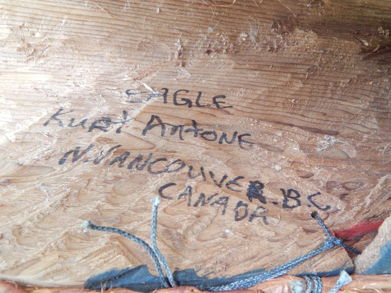 LARGE NW SQUAMISH INDIAN CANADA SGND ARTICULATED EAGLE MASK KURTIS ANTONE XLNT !