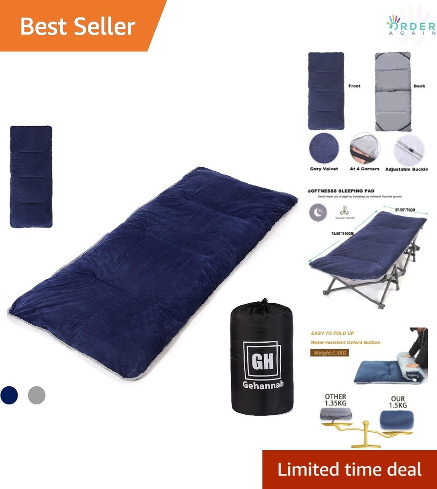 Camping Sleeping Pad Microfiber Cot Mat Lightweight Foldable for Backpacking