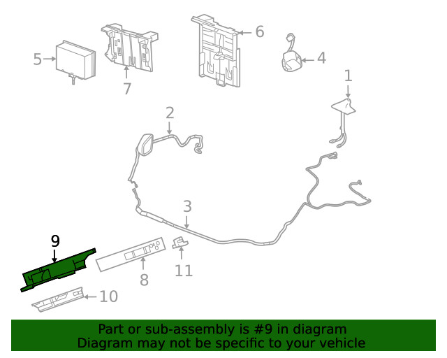 Genuine GM Communication Interface Module Bracket 39019387