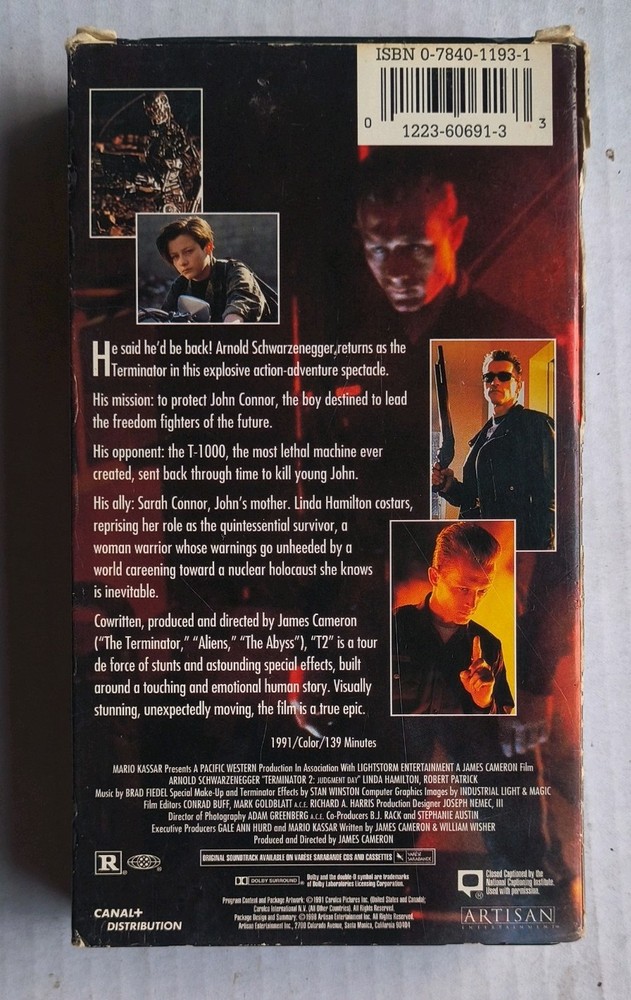 Terminator 2: Judgment Day (VHS, 1991)