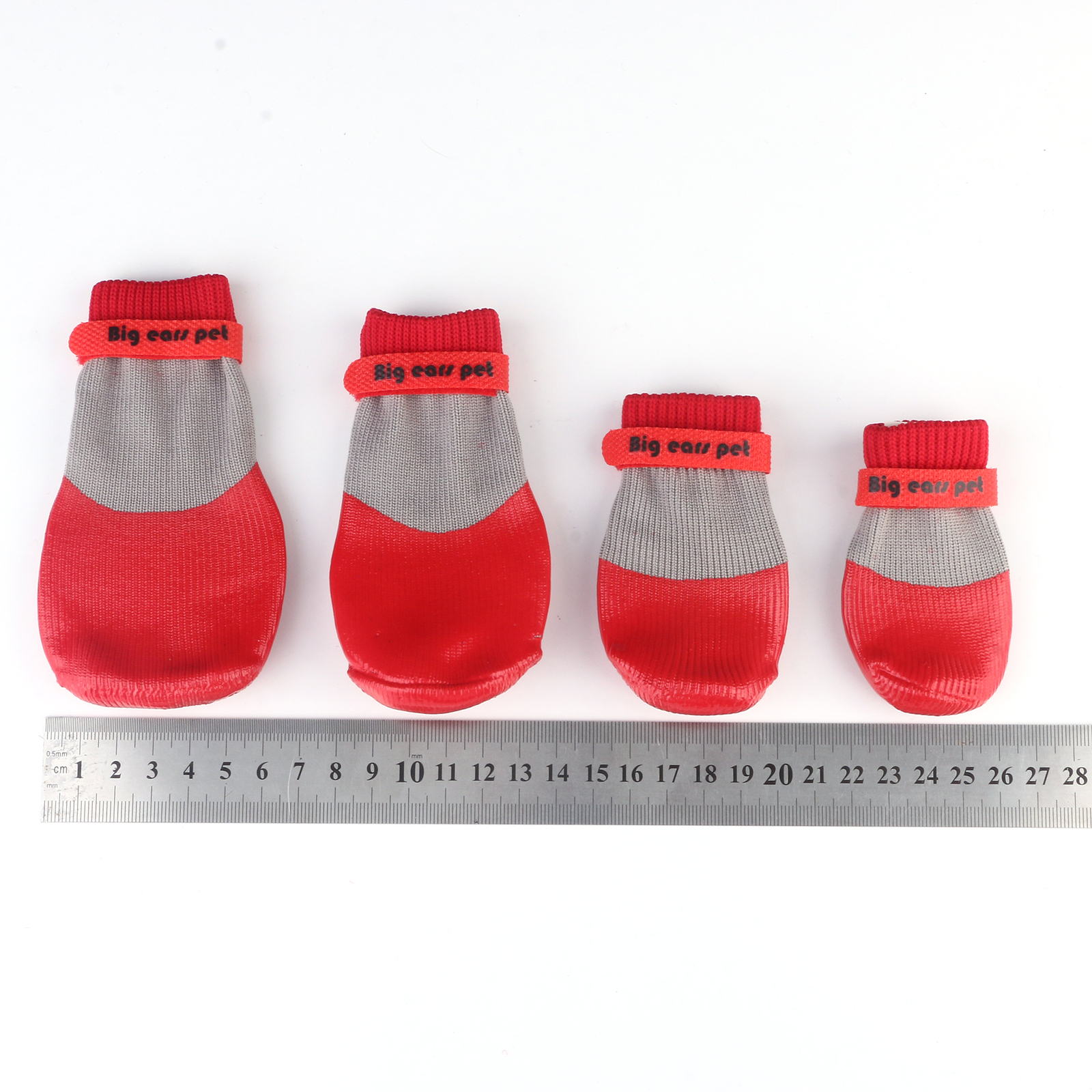 Outdoors Indoor Dog Socks Soft Rubber Anti-slip Dog Shoes Waterproof Strapped