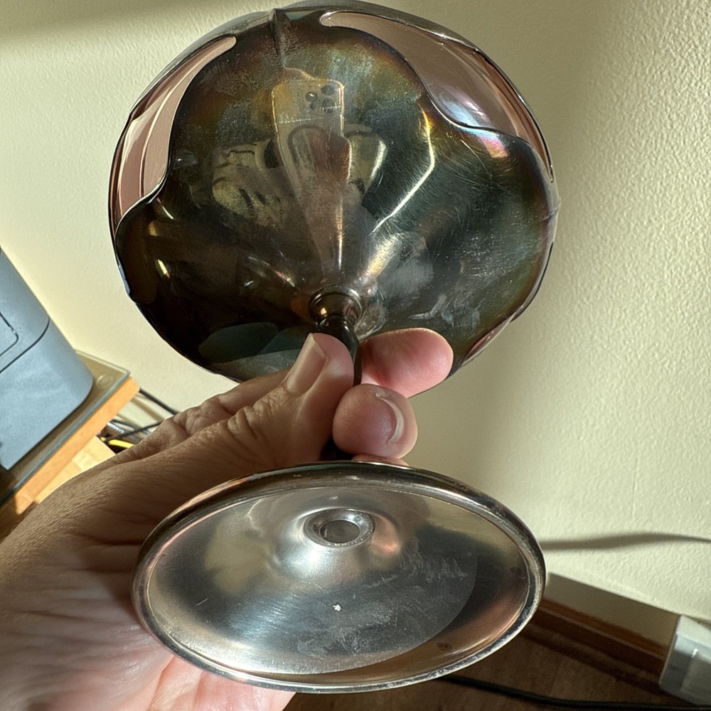 Sheffield Silver USA Amethyst Compote Art Deco 5.5 Inches Tall