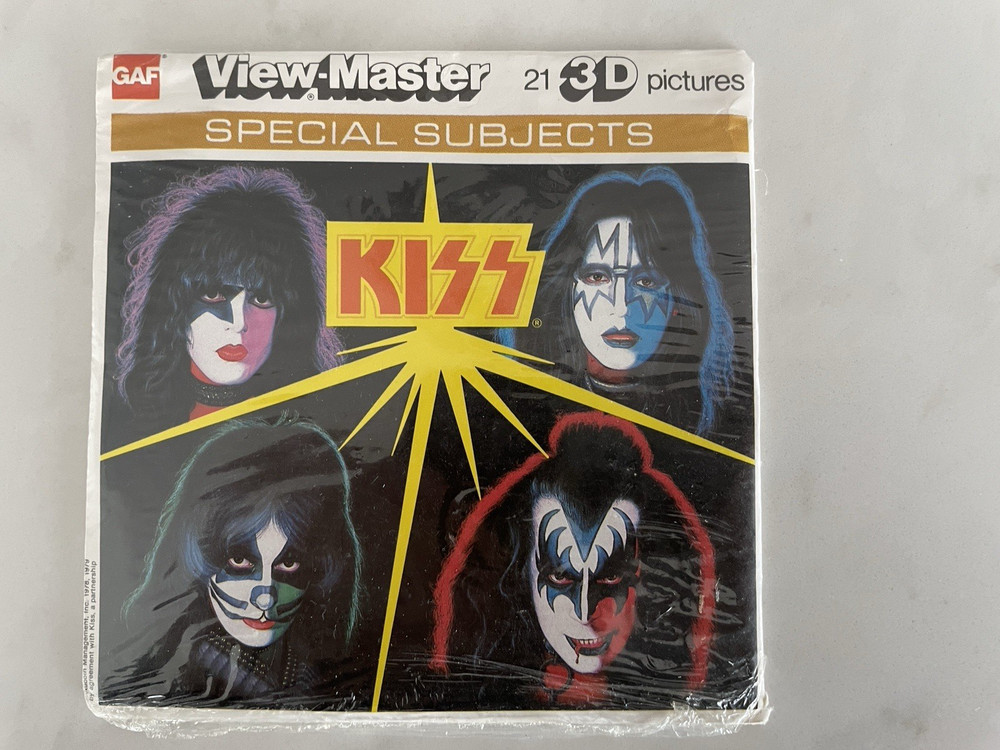 KISS Rock Music Band Special Subjects 3d View- Master 3 Reel Packet AUCOIN mint