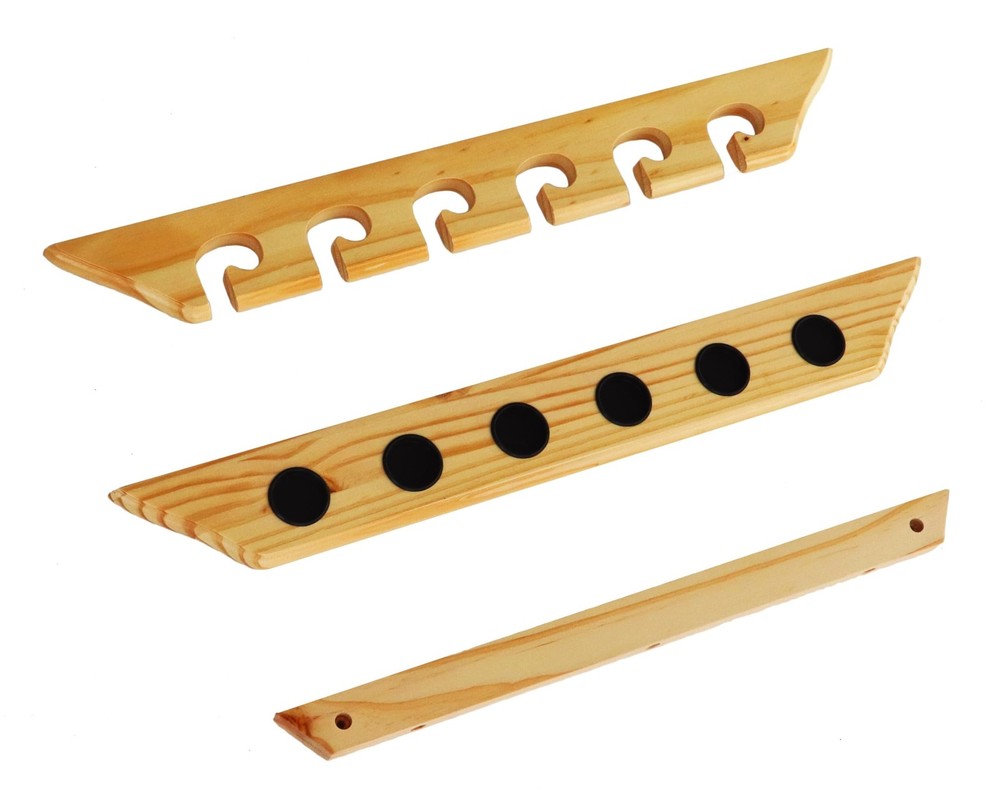 Solid Pine Fishing Rod Rack for Wall and Ceiling Storage (Vertical)