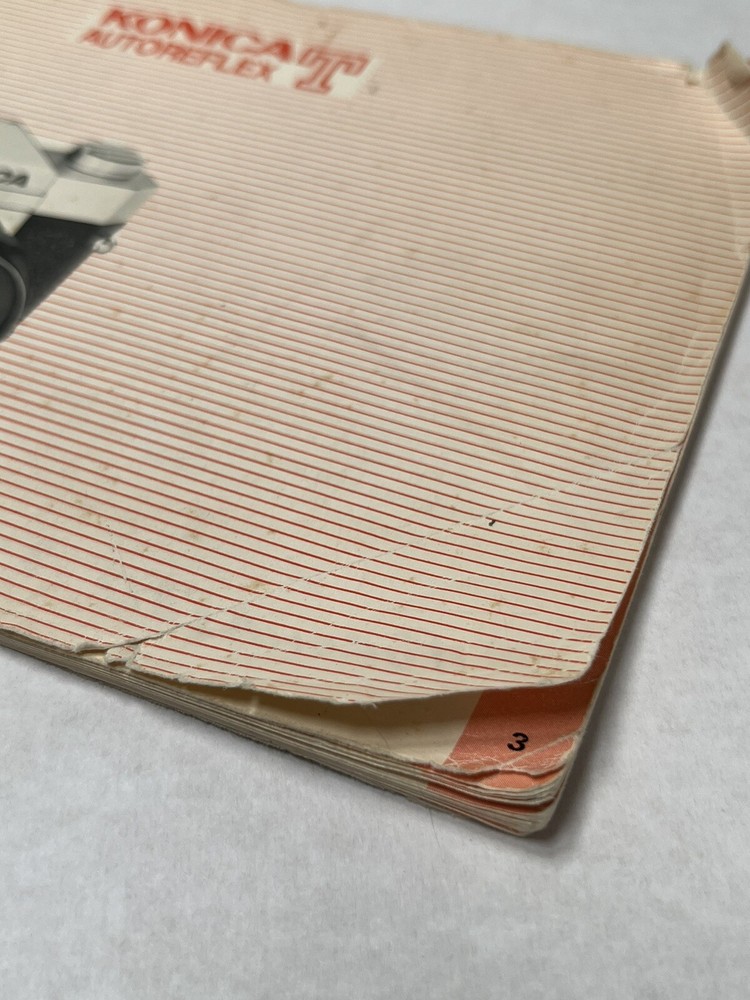 Konica Autoreflex T Instruction Booklet