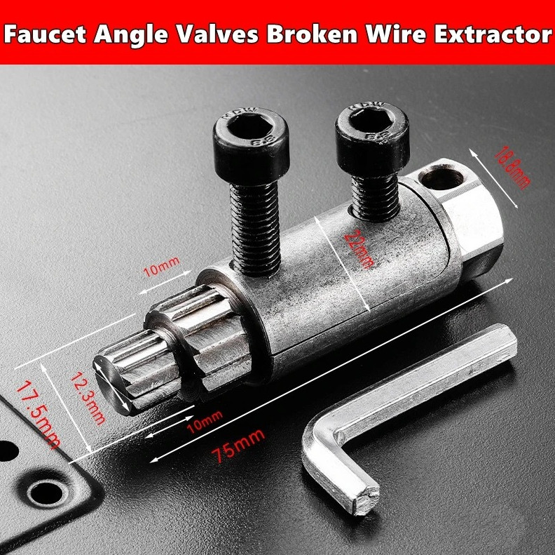 1set Universal Faucet Angle Valve Extractor – Screw & Broken Pipe Removal Tool