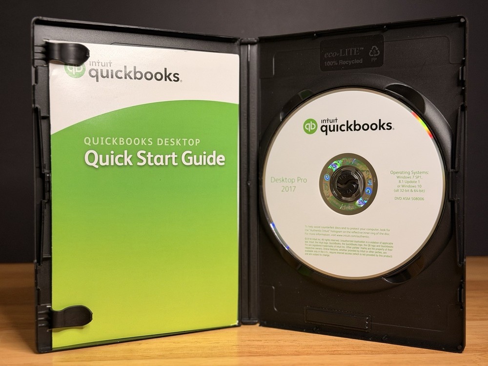 Quickbooks Desktop Pro 2017 Windows Accounting Retail -NO SUBSCRIPT10N- TESTED