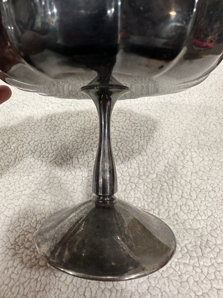 Antique Silverplate Chippendale Compote