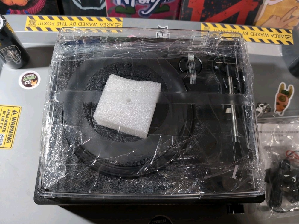 WOCKODER Record Player Bluetooth Turntable 3 Speed Built-in Speakers