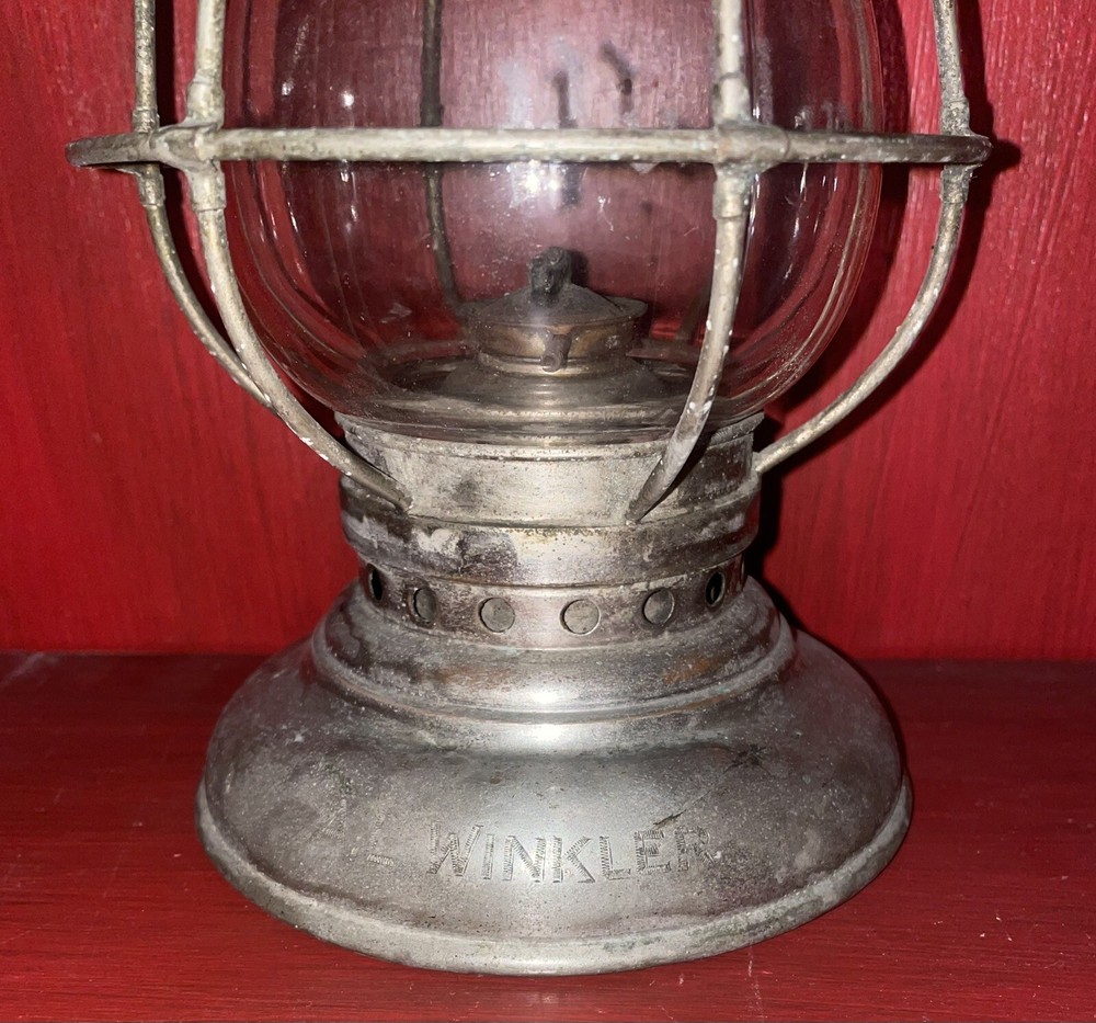 Antique Pullman Presentation RR Lantern Lamp