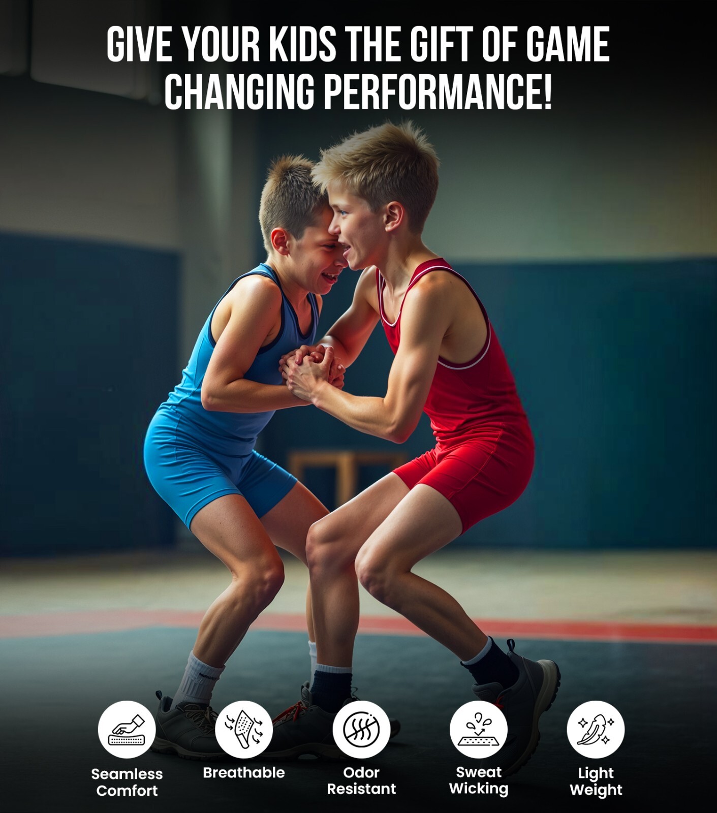 Exxact Sports Plain Wrestling Singlet Single Ply - Youth Wrestling Singlet
