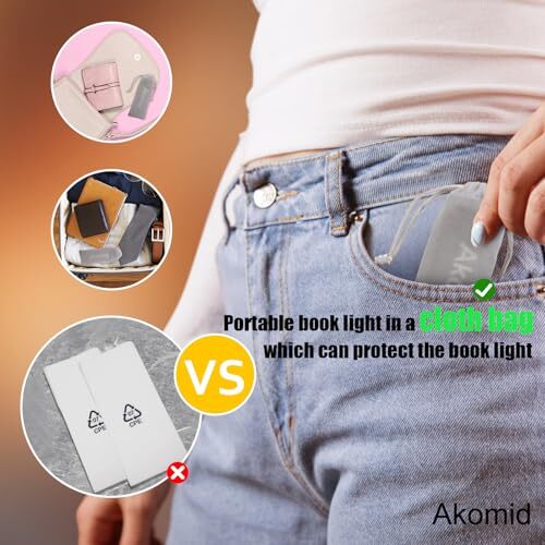Book Light, USB Rechargeable Reading Light, Eye-Cared Amber Light Mode Book