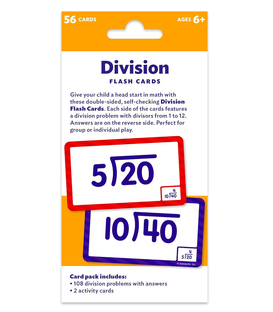 Division Flash Cards