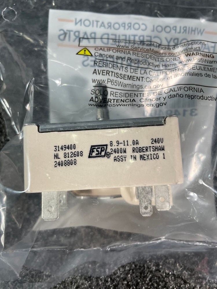 WHIRLPOOL WP3149400 OEM Oven Range Surface Element Infinite Burn Switch