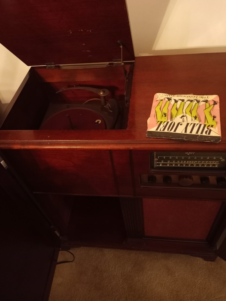 Record Player Stand with Vinyl Storage