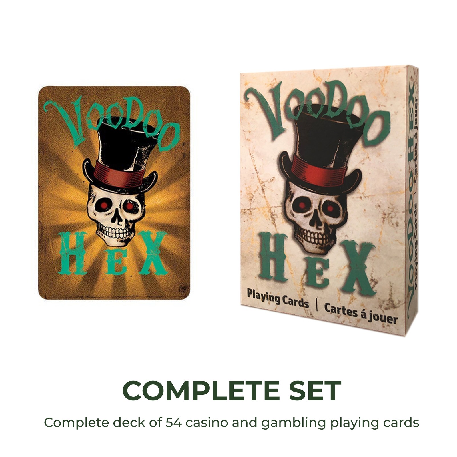 Rivers Edge Products Playing Cards, 1 Deck of Themed Cards, Voodoo Hex Cards