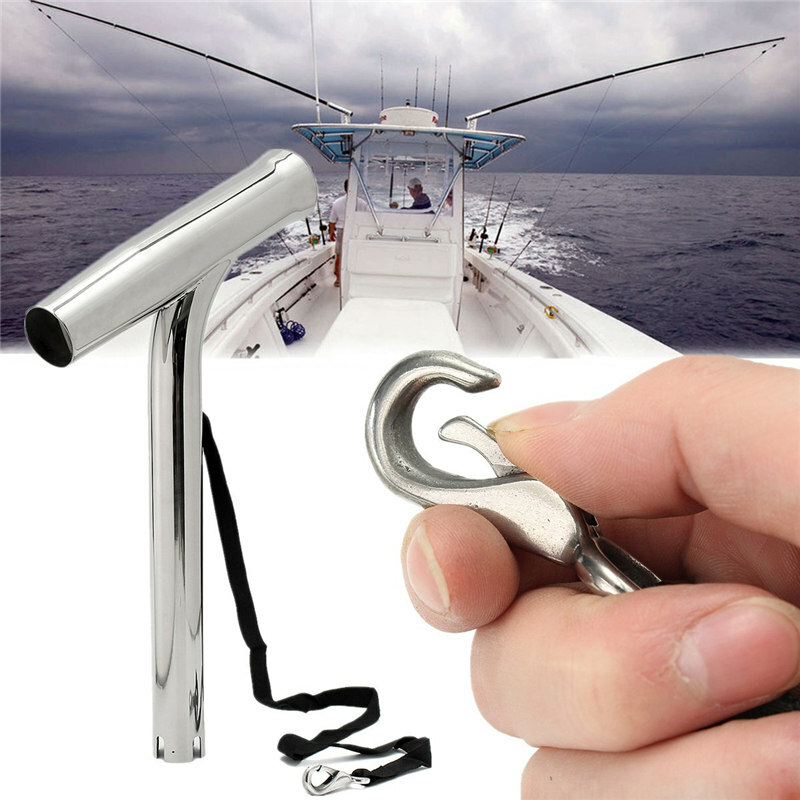 2 Pack Stainless Steel Fishing Rod Holder Outrigger Plug-in Marine Boat Yacht
