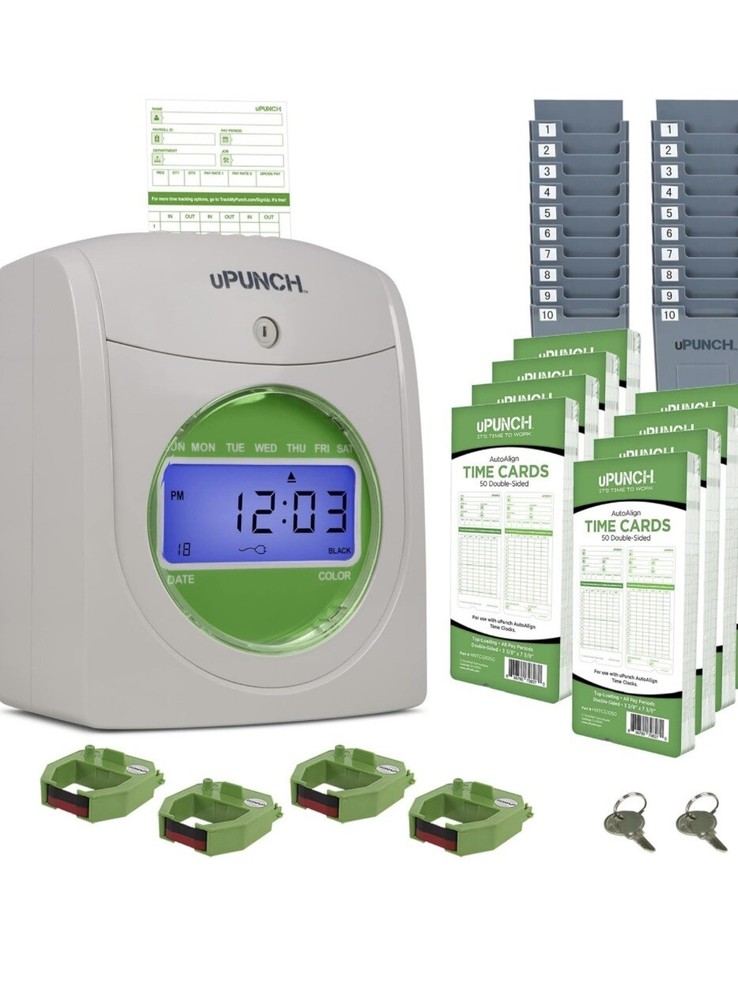 Upunch HN3540 Bundle Autoalign Time Clock System