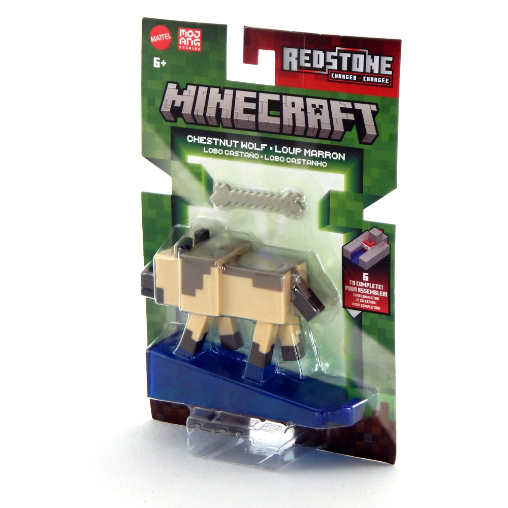Minecraft Redstone Charged Chestnut Wolf Figure