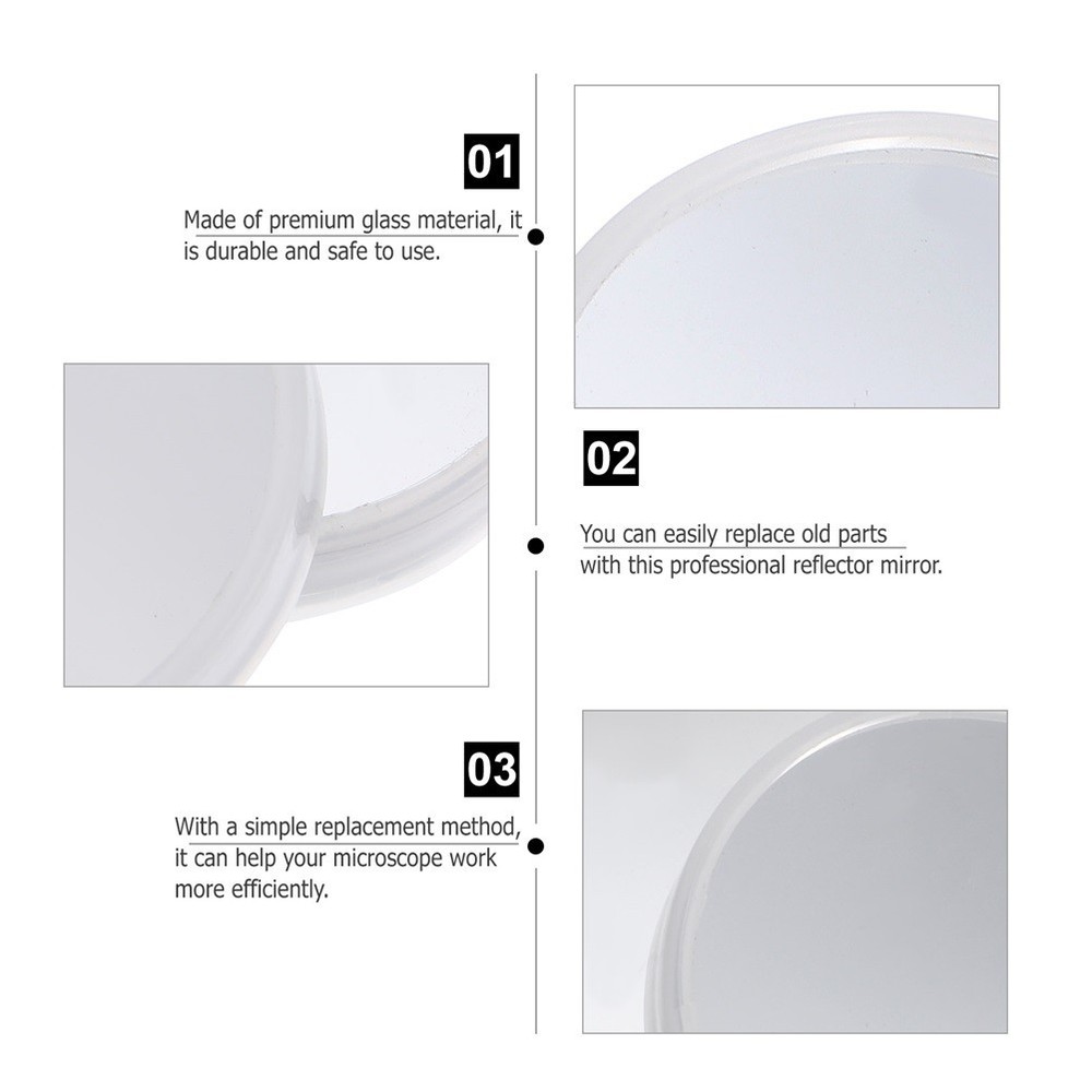 4 Pcs Reflecting Mirror Biological Microscope Reflector Accessories