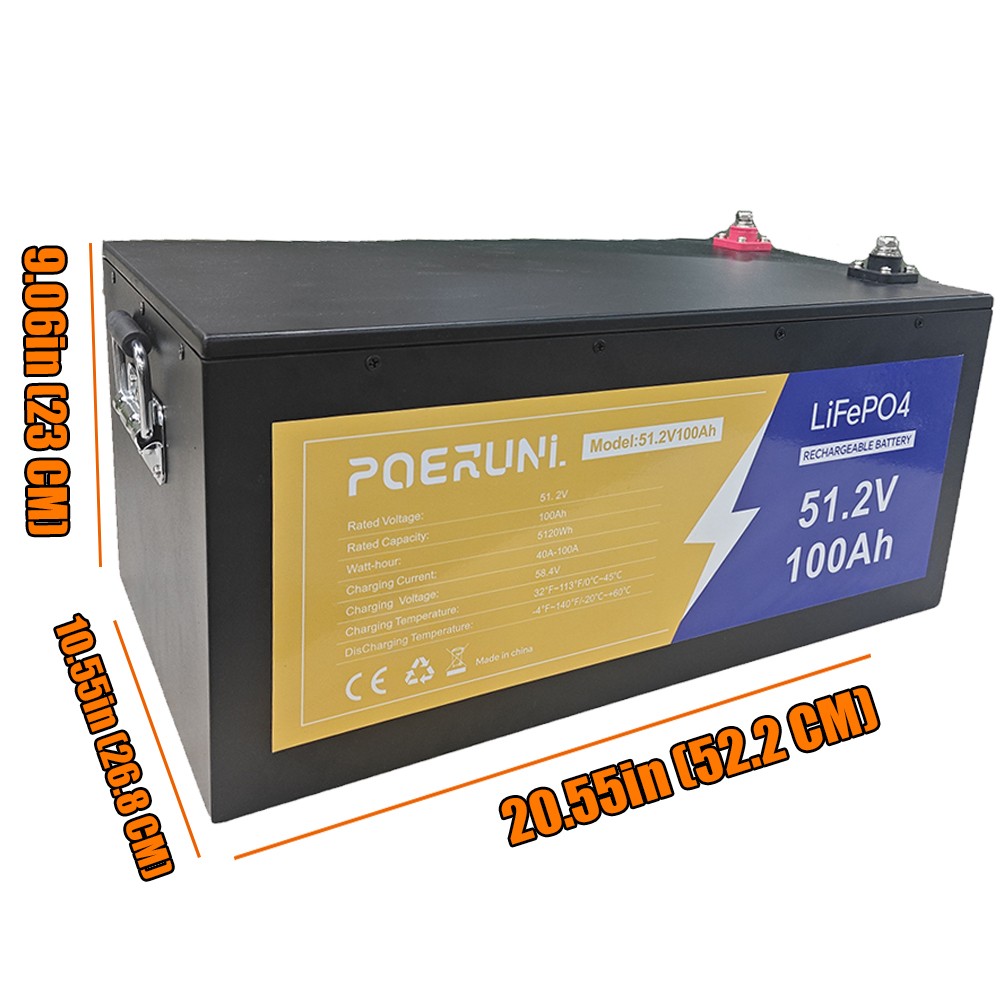 NEW 48V 100Ah LiFePO4 Lithium Battery Deep Cycle BMS For Golf Cart RV Off-grid