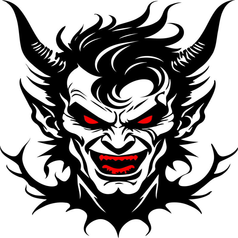 30 Custom Freaky Devil Personalized Address Labels