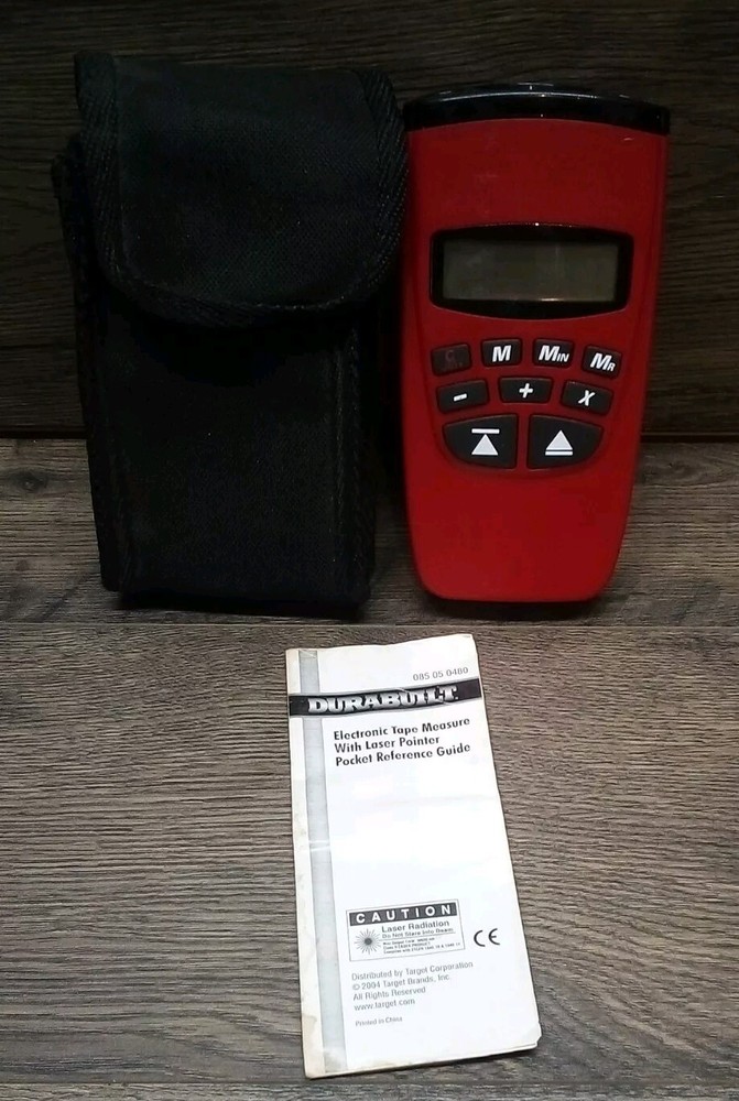 Durabuilt Electronic Tape Measure With Laser Pointer Case And Guide