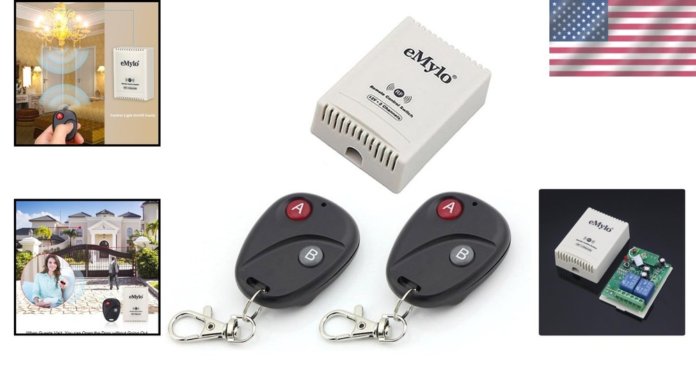 High-Sensitivity 2CH Wireless Relay Remote Control - Flexible Configuration