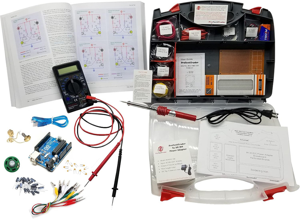 Make: Electronics 3Rd Kit 1 & 2 Ultimate Bundle Includes Book & Deluxe Kits - Be