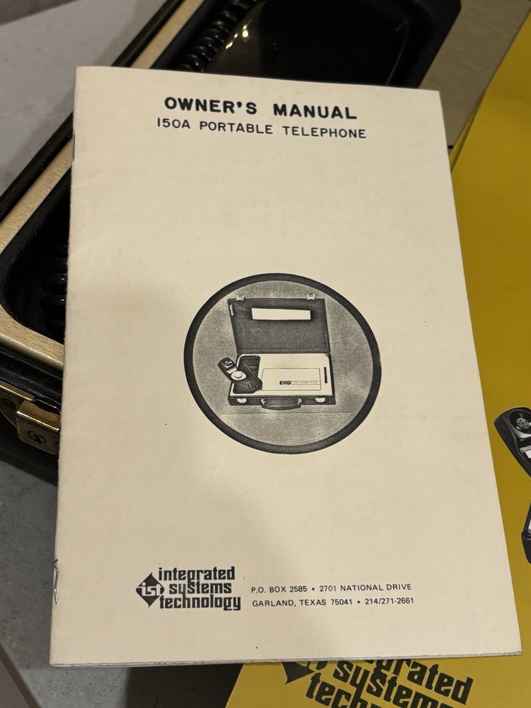 Integrated Systems Technology Tel-Com 150A Mobile Briefcase Telephone Paperwork