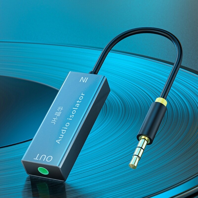 Ground Loop Isolator 3.5mm Noise Isolator Eliminator Eliminating Buzzing Noise