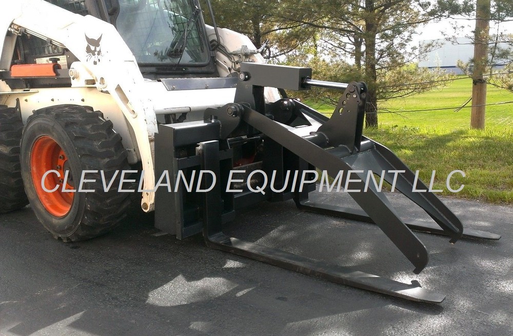 NEW ADJUSTABLE FORK GRAPPLE ATTACHMENT Skid Steer Loader Takeuchi Case Gehl root