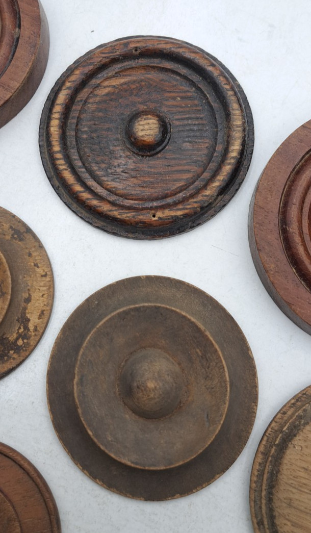 Antique Wooden Decorative Rosette Furnisher Wall Decorations Old Vintage Lot