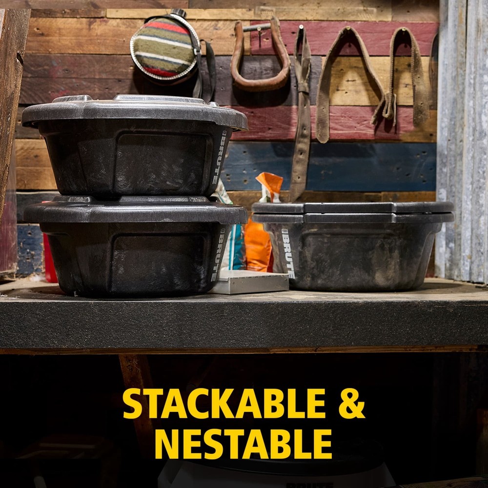 6 Gal Animal Feeder W/ Rustproof Frame & Stackable Design for Livestock