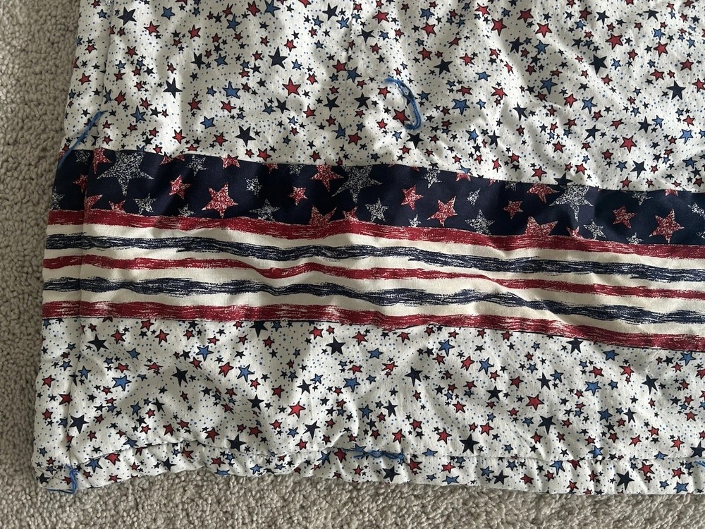 Handmade Patchwork Quilt 56x76 Americana