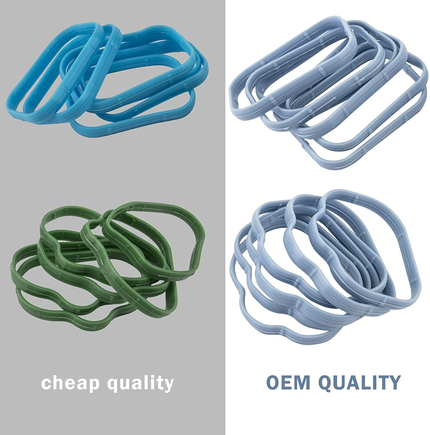 12X Intake Manifold Plenum Lower Upper Gaskets For Chrysler Jeep Dodge Ram 3.6L