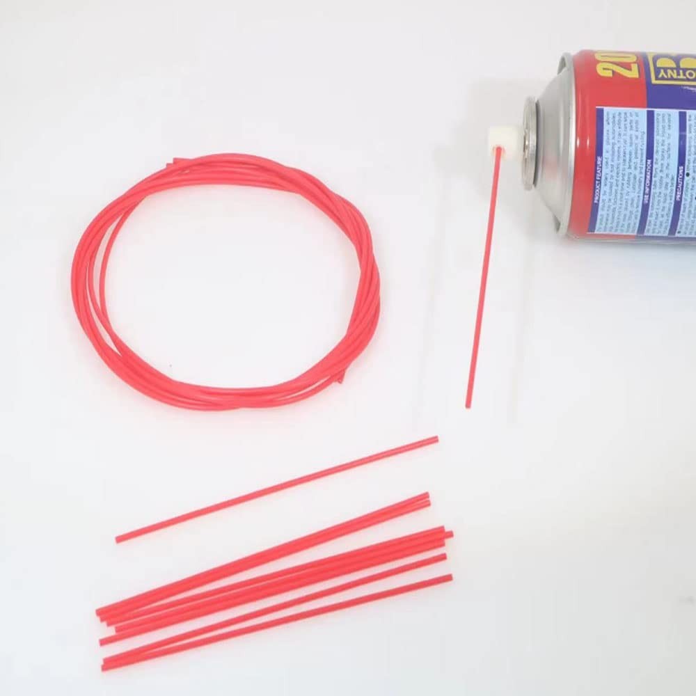 Spray Can Replacement Straws, Extension 5-Count, Red